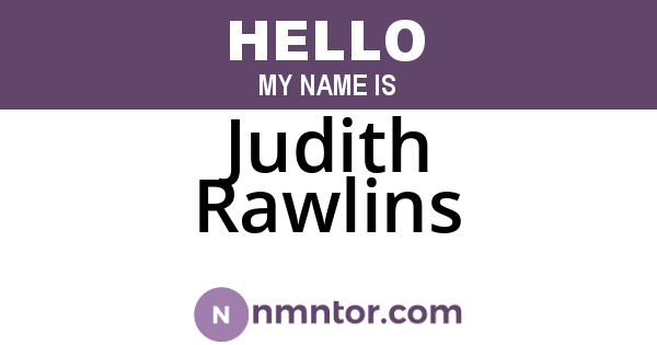 Judith Rawlins