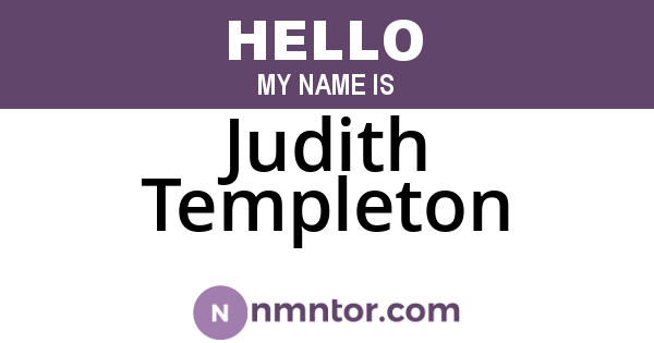 Judith Templeton