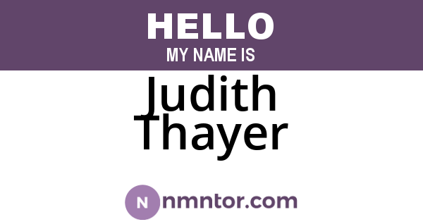 Judith Thayer