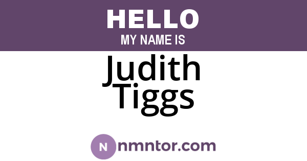 Judith Tiggs