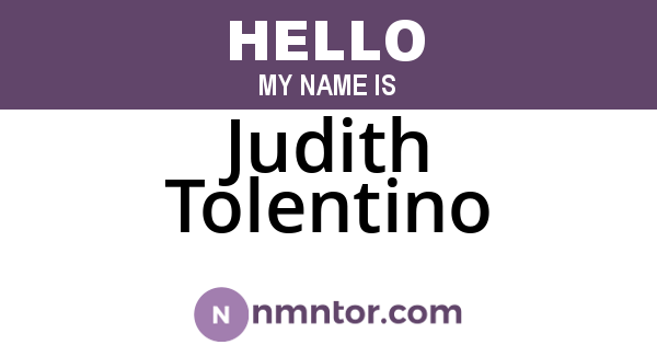 Judith Tolentino