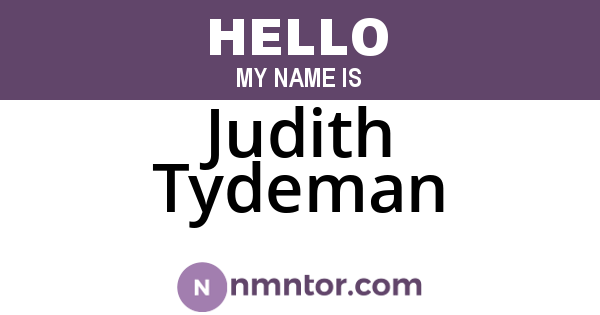 Judith Tydeman