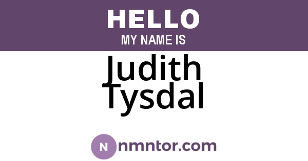 Judith Tysdal