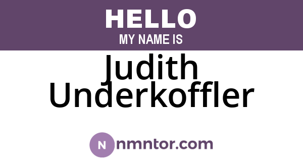 Judith Underkoffler