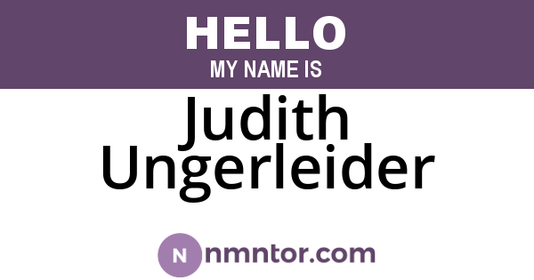 Judith Ungerleider