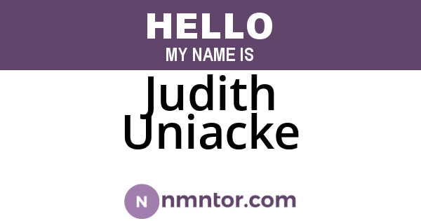 Judith Uniacke