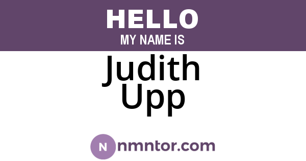Judith Upp