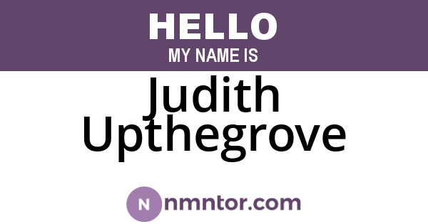 Judith Upthegrove