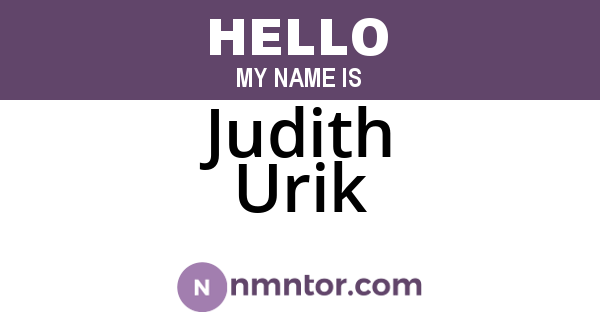 Judith Urik