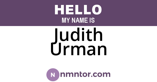 Judith Urman