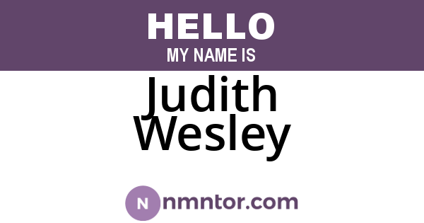 Judith Wesley