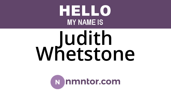 Judith Whetstone