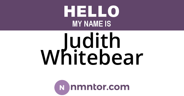 Judith Whitebear