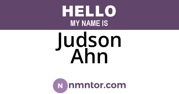 Judson Ahn