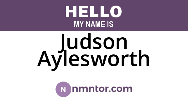 Judson Aylesworth