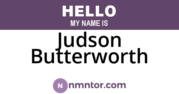Judson Butterworth