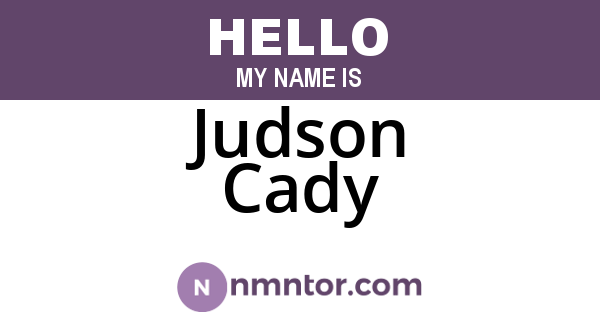 Judson Cady