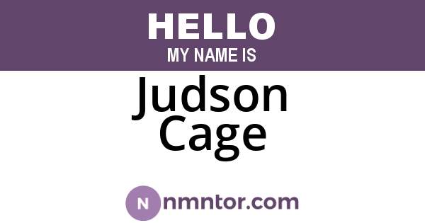 Judson Cage