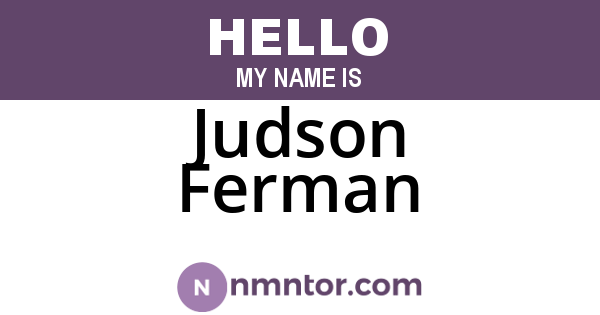 Judson Ferman