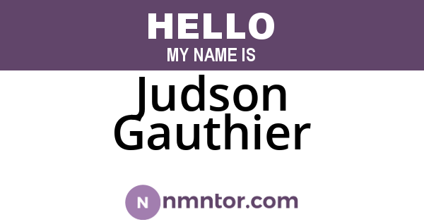 Judson Gauthier