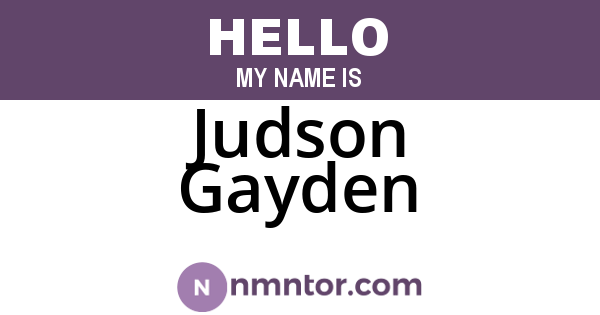 Judson Gayden