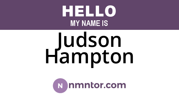 Judson Hampton