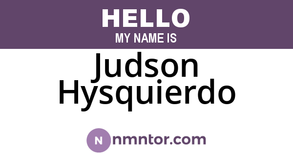 Judson Hysquierdo
