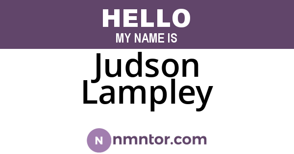 Judson Lampley