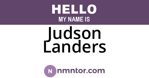 Judson Landers