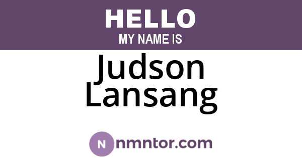 Judson Lansang