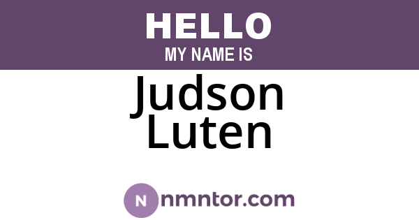 Judson Luten