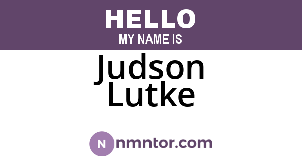 Judson Lutke