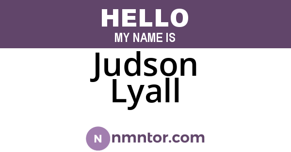 Judson Lyall