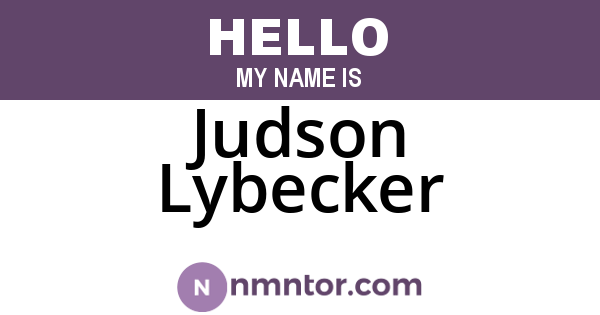 Judson Lybecker