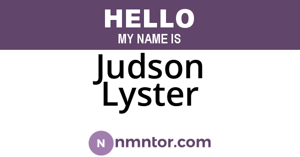 Judson Lyster