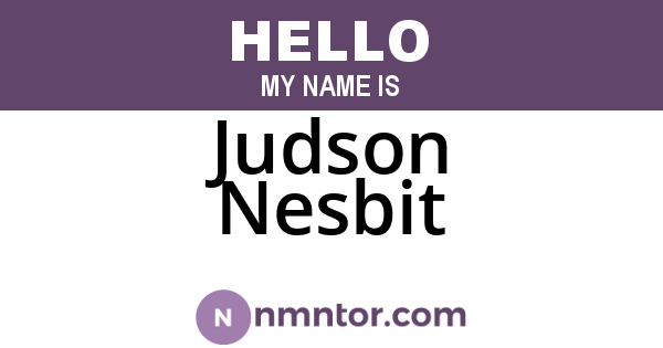 Judson Nesbit