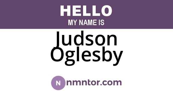Judson Oglesby