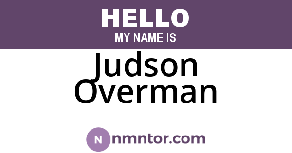 Judson Overman