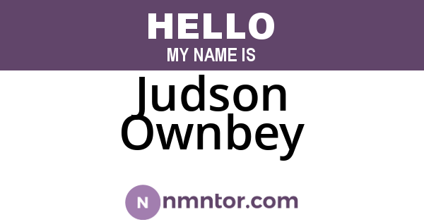 Judson Ownbey