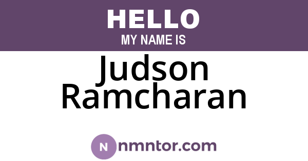 Judson Ramcharan
