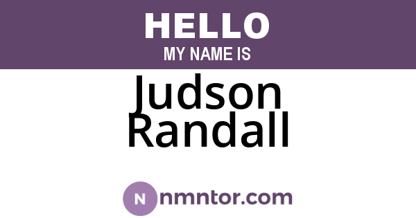 Judson Randall