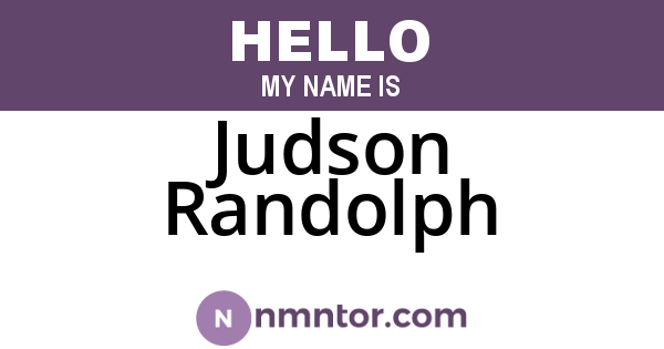 Judson Randolph