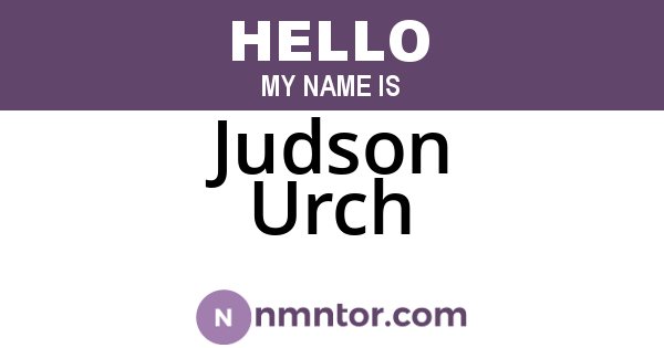 Judson Urch