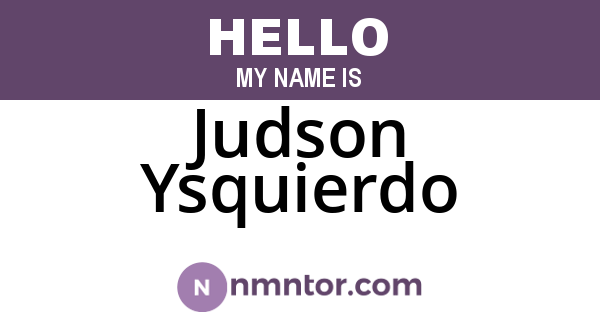 Judson Ysquierdo