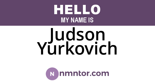 Judson Yurkovich