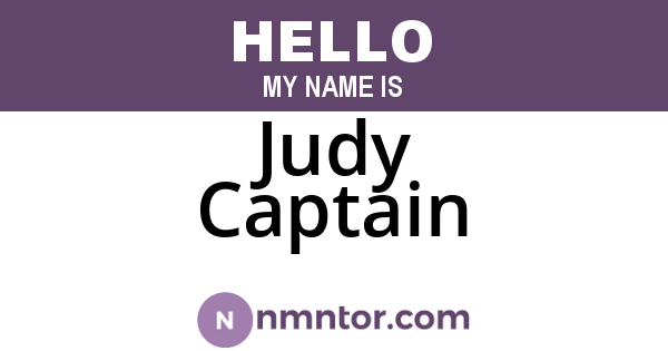 Judy Captain