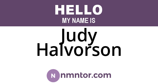 Judy Halvorson