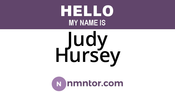 Judy Hursey