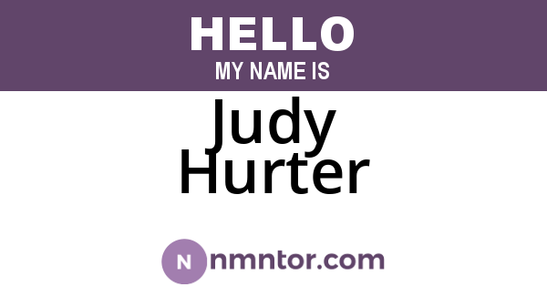 Judy Hurter