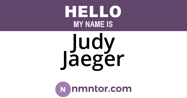 Judy Jaeger